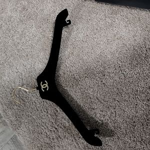 Chanel shopping bag and velvet hanger